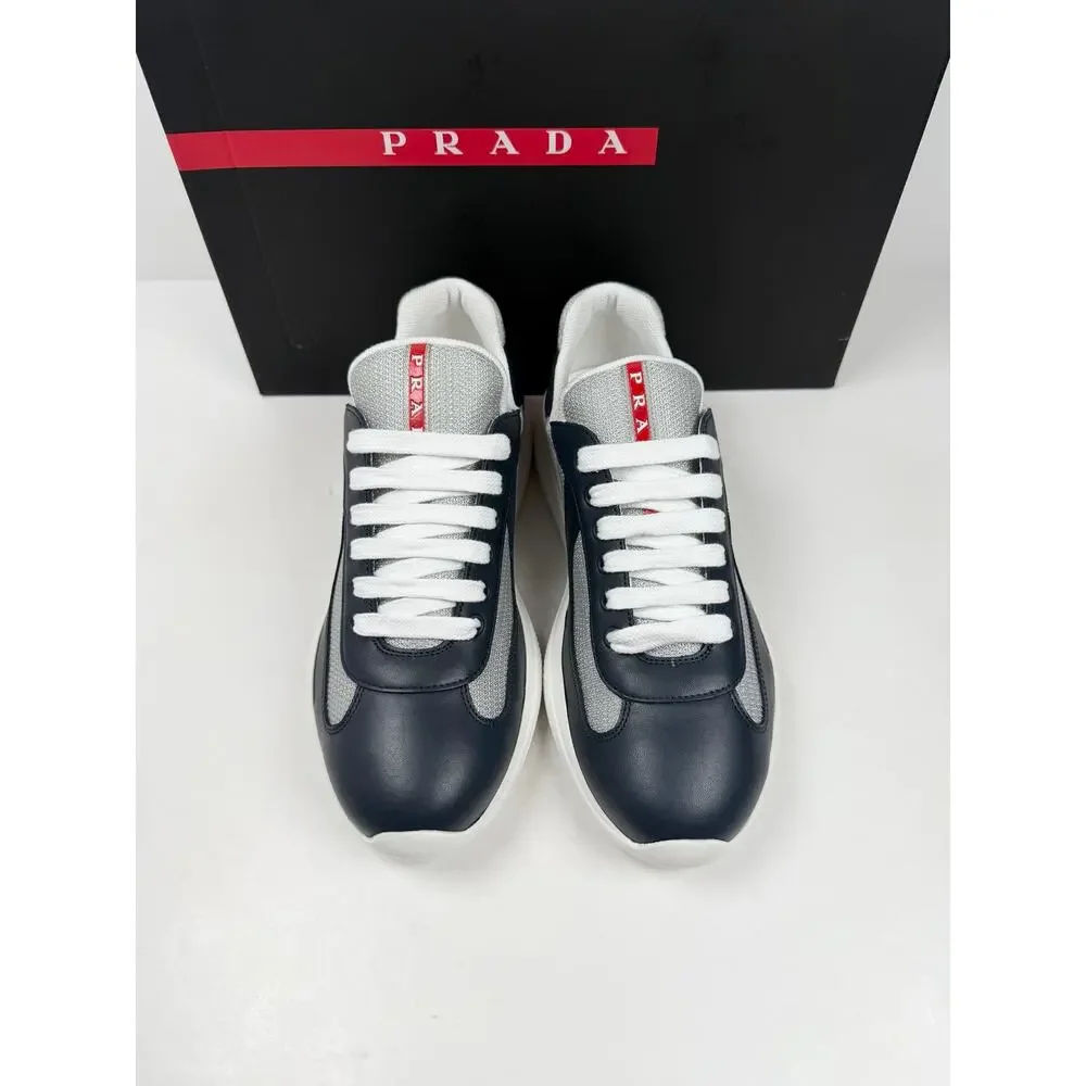 Size 8.5UK/9.5US - Prada Americas Cup Leather Blue NEW